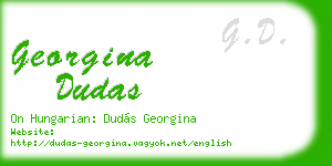 georgina dudas business card