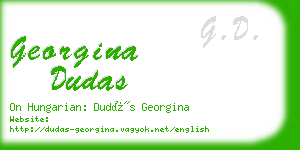 georgina dudas business card